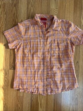 Dickies Pink and Yellow Plaid Button-Down Shirt